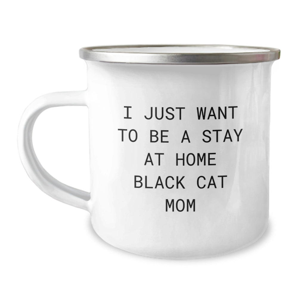 Funny Black Cat Mom Camping Mug Gifts from Family, Friends, Coworkers for Birthday Unique Gifts - Image 1