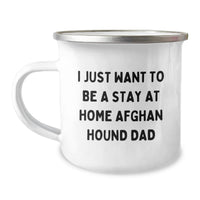 Load image into Gallery viewer, Funny Afghan Hound Dog Dad Camping Mug Gifts from Family Friends for Christmas Unique Presents - Image 1