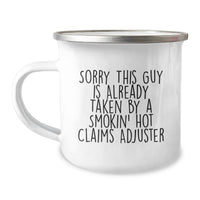 Load image into Gallery viewer, Funny Claims Adjuster Gifts for Him - Sorry This Guy Is Already Taken By A Smokin' Hot Claims Adjuster - Christmas Unique Gifts from Friends to Family - Image 1