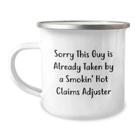 Load image into Gallery viewer, Funny Claims Adjuster Gifts for Friends, Christmas Unique Funny Mugs for Men, Smokin Hot Claims Adjuster Quote - Image 1