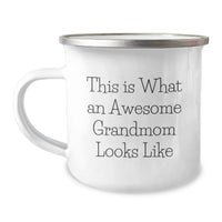 Load image into Gallery viewer, Funny Grandmom Gifts for Her Birthday, Camping Mug for Grandmom, Inspirational Quote 'This Is What An Awesome Grandmom Looks Like' - Image 1