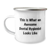 Load image into Gallery viewer, Dental Hygienist Gifts from Friends Unique Camping Mug This Is What An Awesome Dental Hygienist Looks Like Graduation - Image 1
