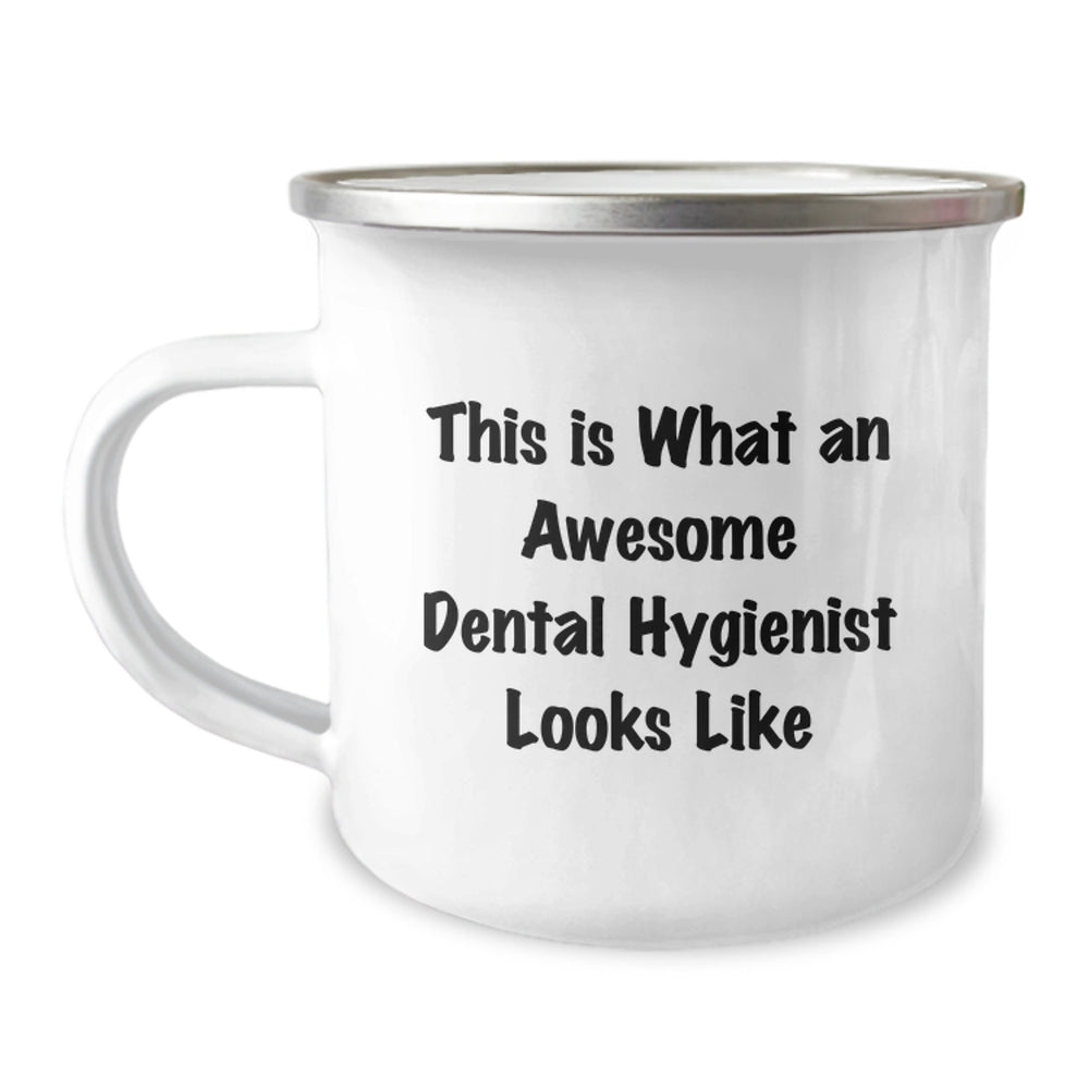 Dental Hygienist Gifts from Friends Unique Camping Mug This Is What An Awesome Dental Hygienist Looks Like Graduation - Image 1