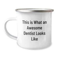 Load image into Gallery viewer, Funny Dentist Gifts - This Is What An Awesome Dentist Looks Like, Camping Mug for Dentist, Graduation Unique Gifts from Friends to Family - Image 1
