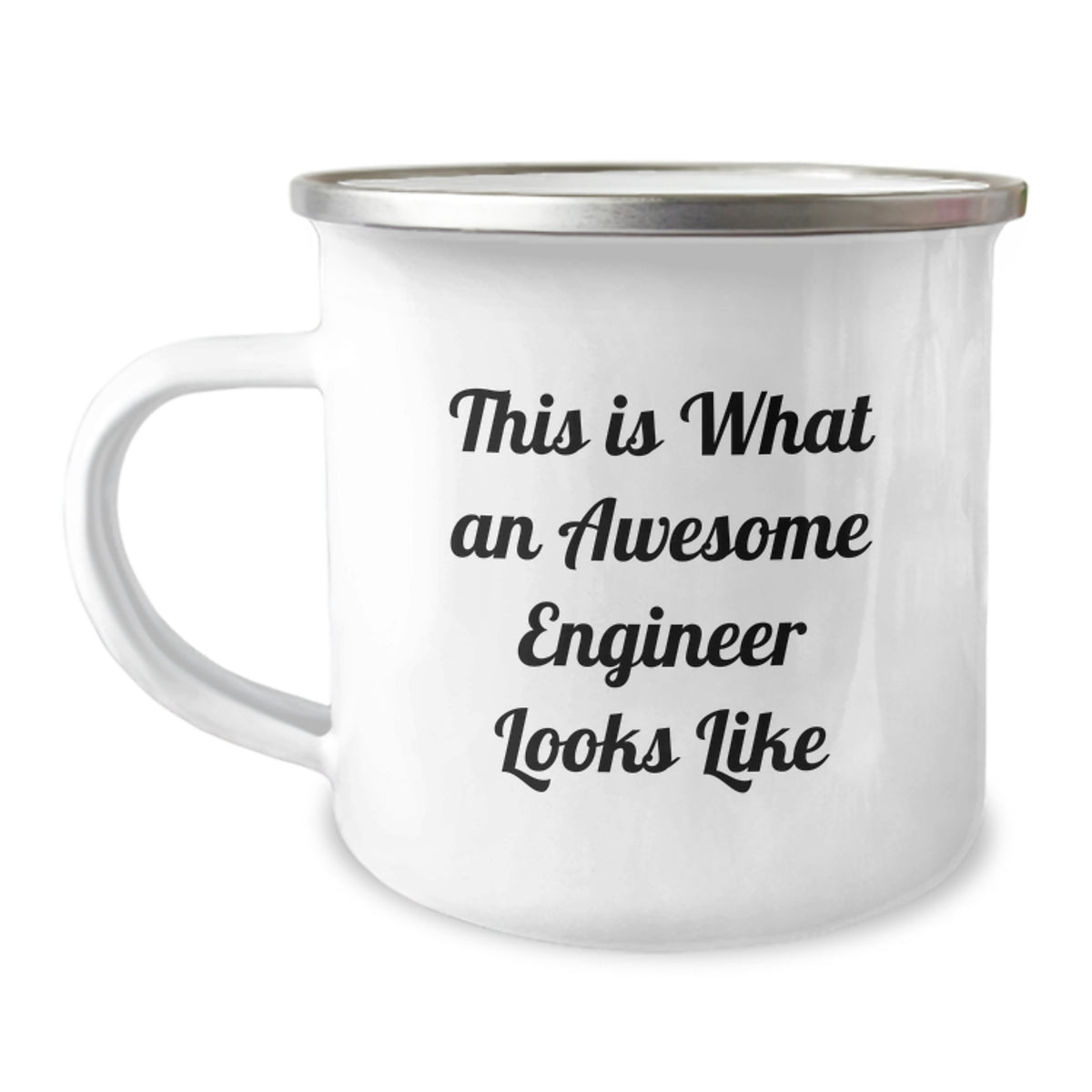 Inspirational Engineer Gifts from Friends for Men Graduation Unique Camping Mug, 'This Is What An Awesome Engineer Looks Like' Funny Quote, 12 oz Stainless Steel - Image 1