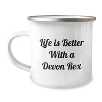 Load image into Gallery viewer, Funny Devon Rex Cat Gifts for Men, Women - Camping Mug, Life Is Better With A Devon Rex - Birthday Unique Gift from Family - Image 1