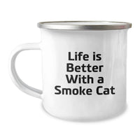 Load image into Gallery viewer, Funny Smoke Cat Camping Mug Gifts from Friends to Smoke Cat Lovers on Birthday - Image 1