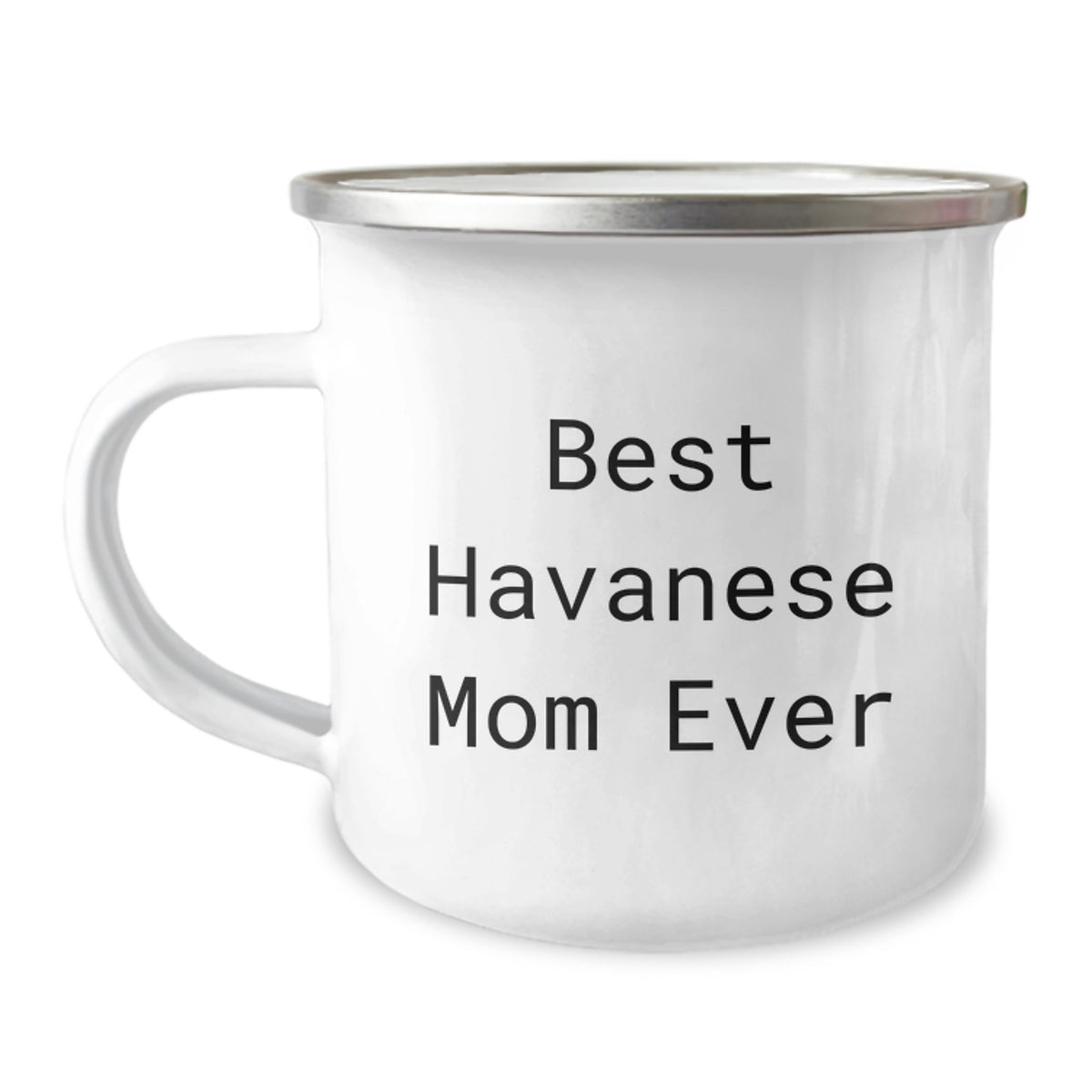 Funny Havanese Dog Lover Gifts from Friends - Best Mom Ever Quote on 12 oz Stainless Steel Camping Mug for Graduation - Image 1
