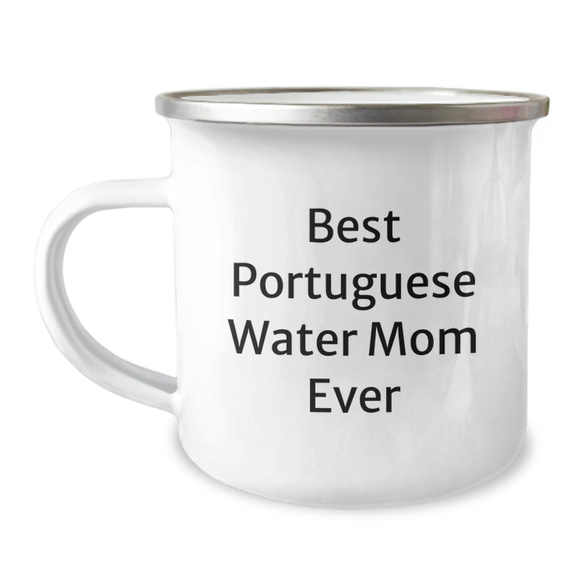 Funny Portuguese Water Dog Gifts from Mom - Best Portuguese Water Mom Ever - 12 oz Camping Mug for Portuguese Water Dog Lovers on Graduation - Image 1