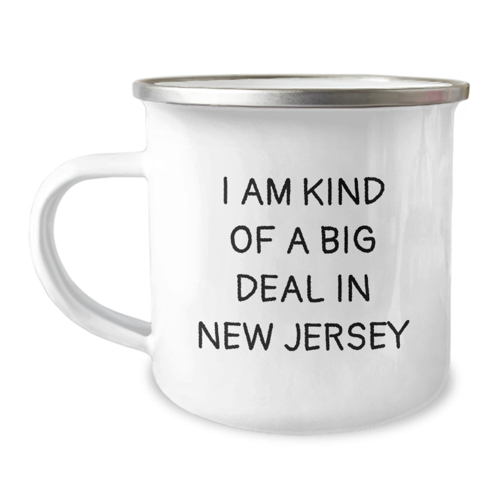 New Jersey Camping Mug, Funny 'I Am Kind Of A Prime Selection' Birthday Unique Gifts from Friends, Unique Gifts for Men and Women, 12 oz Stainless Steel - Image 1