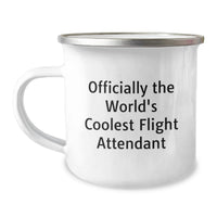 Load image into Gallery viewer, Flight Attendant Gifts for Women - Funny Flight Attendant Camping Mug, Officially The World's Coolest Flight Attendant, Birthday Unique Gifts from Friends - Image 1