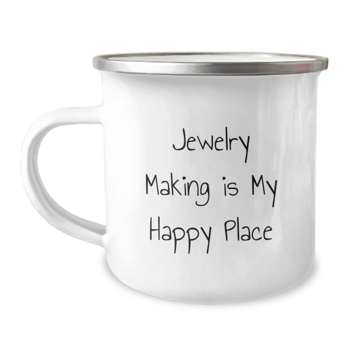 Jewelry Making Gifts for Her, Funny Camping Mug for Graduation, Gifts from Friends - 'Jewelry Making Is My Happy Place' Quote - Image 1