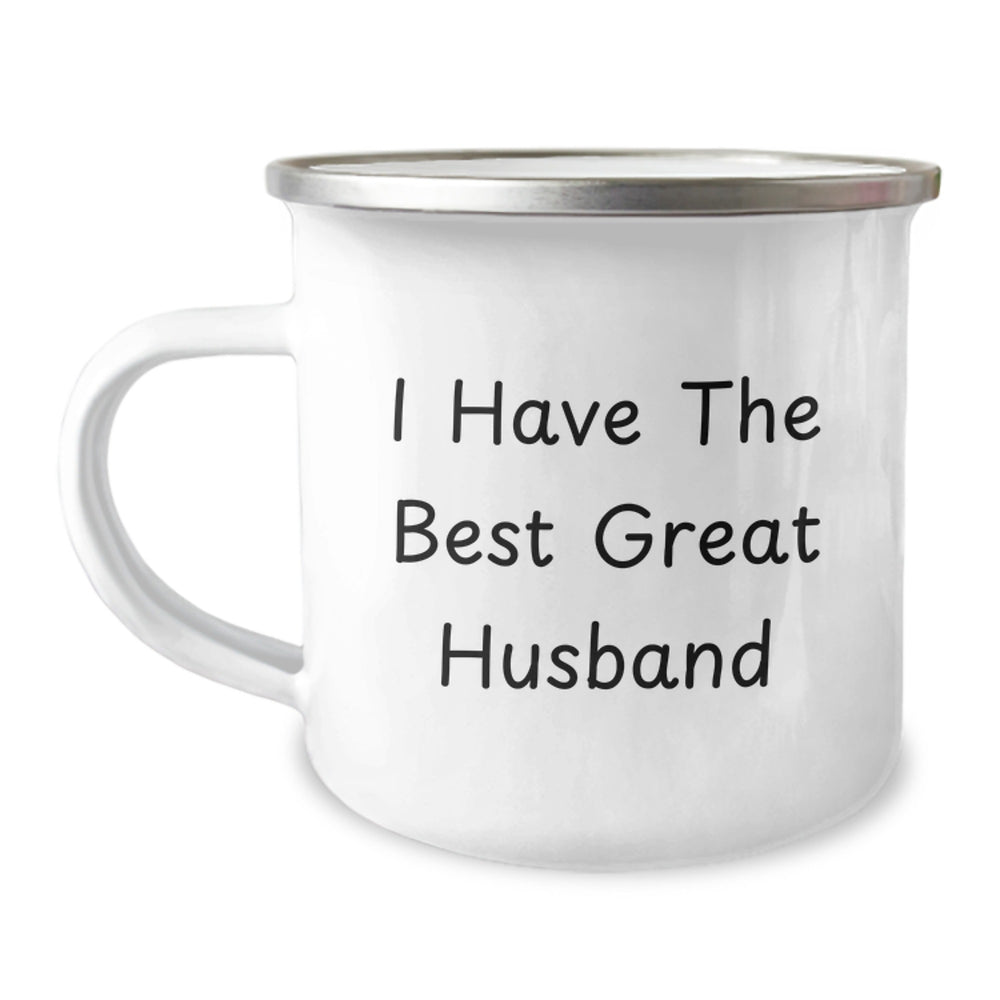 Funny Husband Camping Mug, Gifts from Men, Unique Birthday Unique Gifts for Husband, I Have The Best Great Husband - Image 1