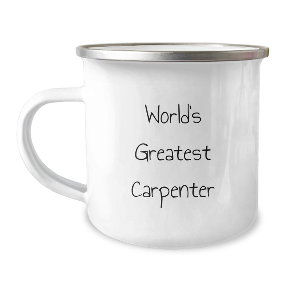 World's Greatest Carpenter Funny Gifts for Men from Friends and Family Graduation Unique Camping Mug - Image 1