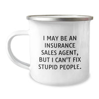 Load image into Gallery viewer, Gifts from Men Insurance Sales Agents - Funny Camping Mug for Insurance Sales Agent Friends at Christmas Unique - Image 1
