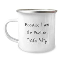 Load image into Gallery viewer, Auditor Keepsake Camping Mug for Him Birthday Gift With Bold Quote - Image 1