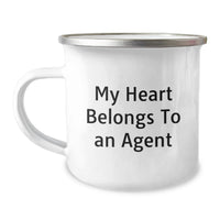 Load image into Gallery viewer, Funny Agent Gifts for Men, Women, Friends, Coworkers, or Family, Camping Mug - My Heart Belongs To An Agent, Unique Graduation Unique Gifts from Loved Ones - Image 1