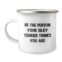 Load image into Gallery viewer, Funny Silky Terrier Dog Camping Mug Gifts from Family to Friends on Birthday Unique - Image 1