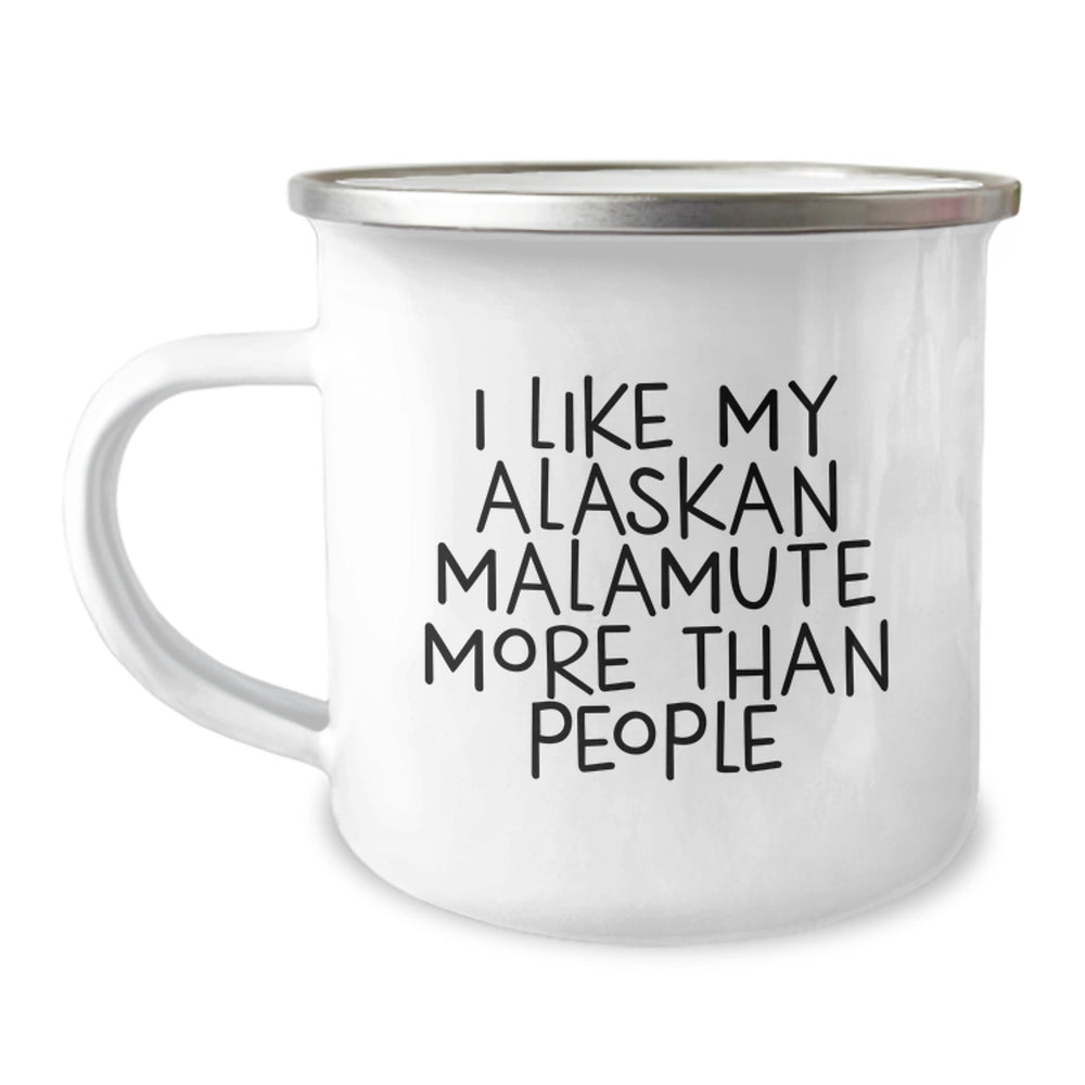 Alaskan Malamute Dog Lover's Camping Mug - Funny Quote for Birthday Unique Gifts from Friends - Gifts for Alaskan Malamute Dog Enthusiasts - Image 1