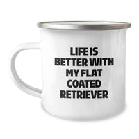 Load image into Gallery viewer, Flat Coated Retriever Dog Lover Gifts from Friends for Men - Funny Camping Mug - Life Is Better With My Flat Coated Retriever - Image 1