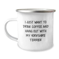 Load image into Gallery viewer, Funny Yorkshire Terrier Dog Camping Mug for Birthday Unique Gifts from Friends and Family - Image 1
