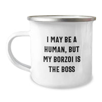 Load image into Gallery viewer, Funny Borzoi Dog Gifts from Mom, Best Birthday Unique Gifts for Borzoi Dog Lovers, Camping Mug - Image 1