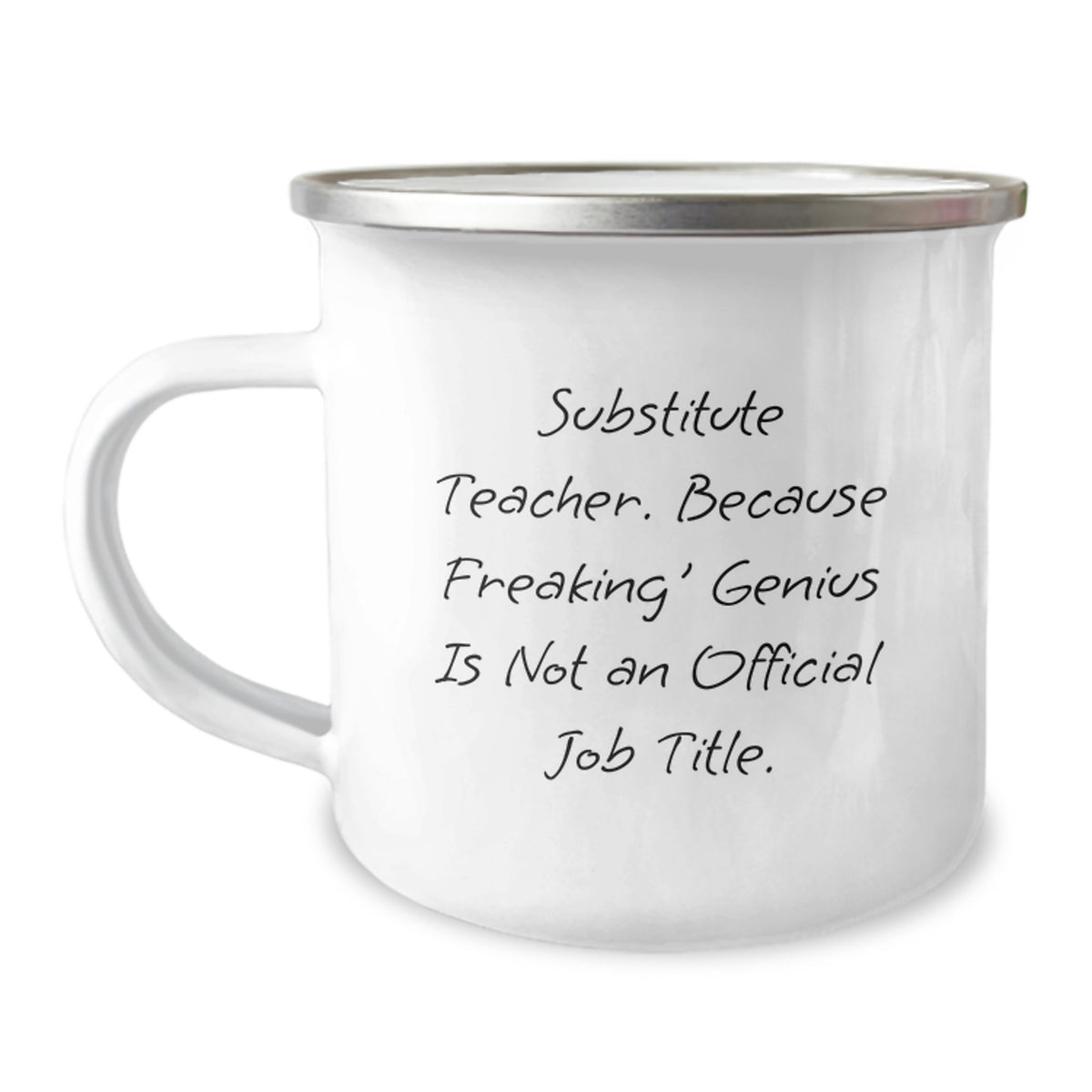 Funny Substitute Teacher Gifts from Friends - 'Substitute Teacher. Because Freaking' genius Is Not An Official Job Title.' Birthday Unique Gifts - Image 1