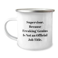 Load image into Gallery viewer, Funny Supervisor Quotes Camping Mug - Gifts from Men for Supervisors, Unique Christmas Unique Gifts, Funny Office Mugs - Image 1
