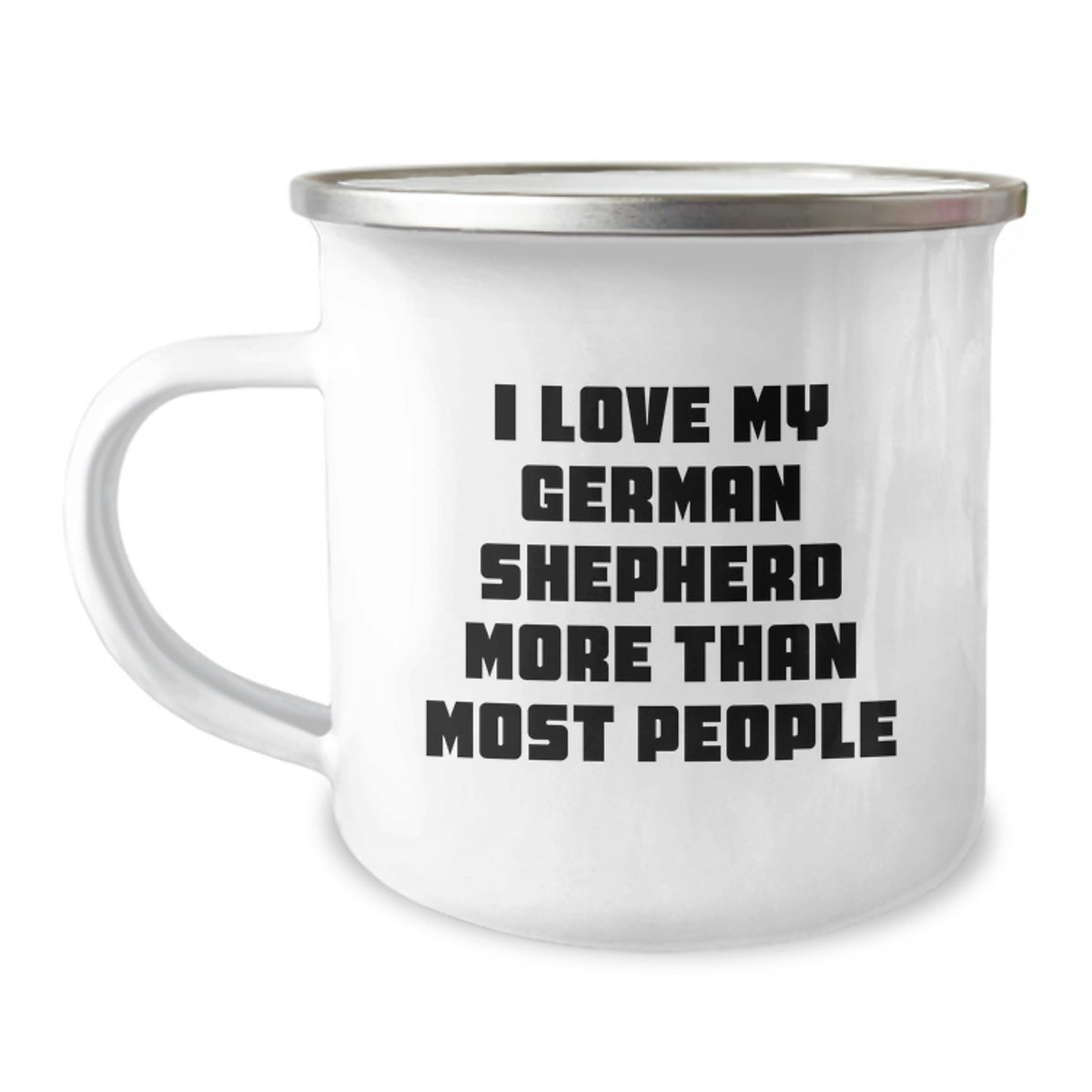 German Shepherd Dog Lovers Gifts, I Love My German Shepherd More Than Most People, Camping Mug for Birthday, Gifts from Family - Image 1