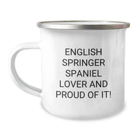 Load image into Gallery viewer, Funny English Springer Spaniel Dog Gifts from Family - 12 oz Camping Mug for English Springer Spaniel Lover Birthday Unique - Image 1