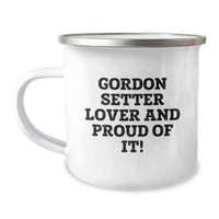 Load image into Gallery viewer, Gordon Setter Dog Lover Gifts from Family for Men - 'Gordon Setter Lover And Proud Of It!' Funny Camping Mug 12 oz - Image 1