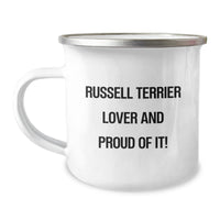 Load image into Gallery viewer, Russell Terrier Dog Lover Gifts for Men from Friends, Russell Terrier Terrier Camping Mug, Funny Quote, Birthday Unique Gifts - Image 1
