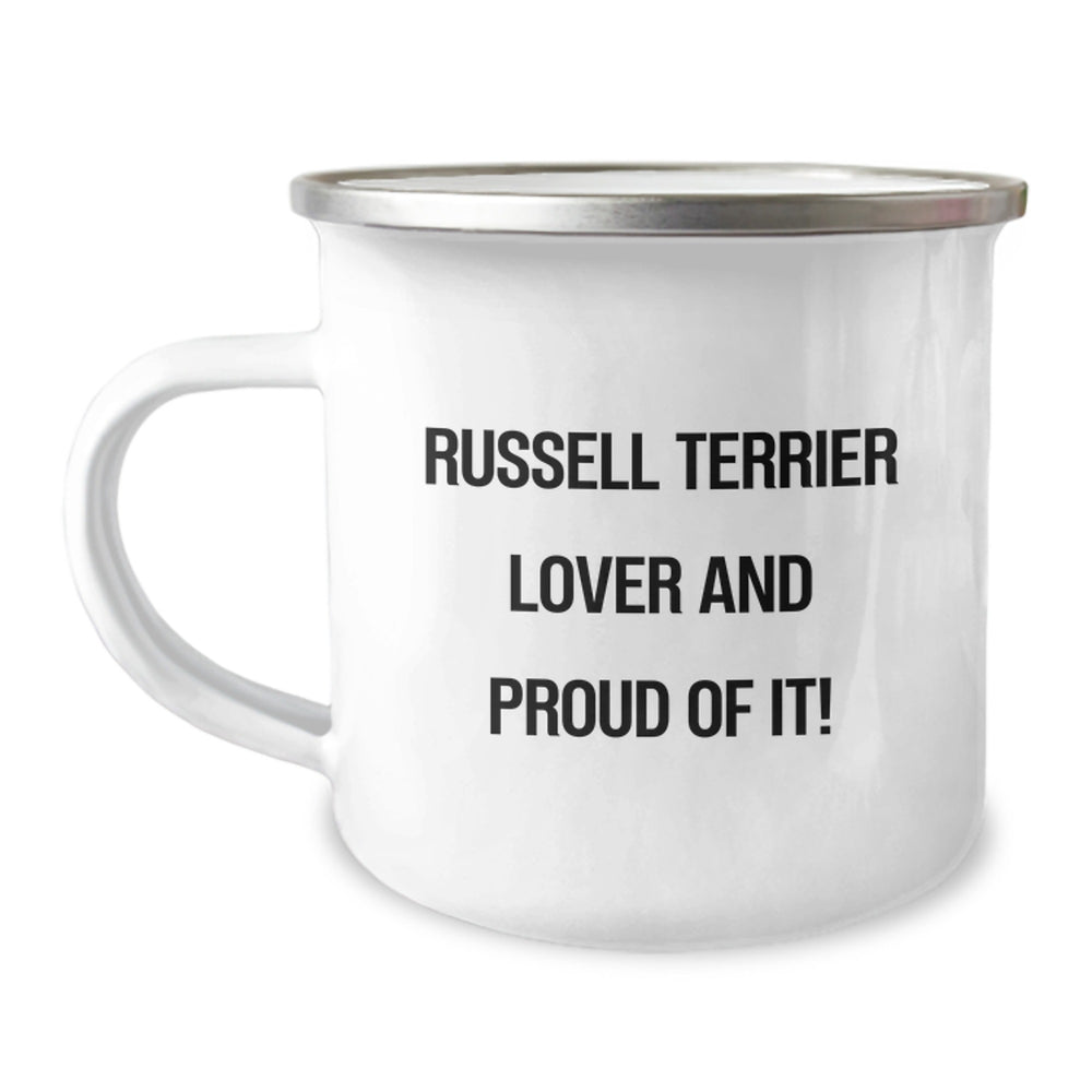 Russell Terrier Dog Lover Gifts for Men from Friends, Russell Terrier Terrier Camping Mug, Funny Quote, Birthday Unique Gifts - Image 1