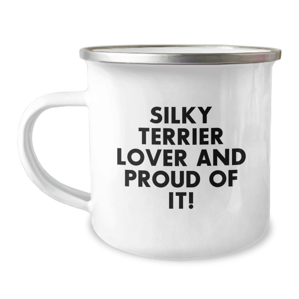 Silky Terrier Dog Lover Gifts from Men to Friends - Insulting Camping Mug for Silky Terrier Dog Birthday - Image 1