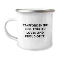 Load image into Gallery viewer, Staffordshire Bull Terrier Dog Lover Gifts from Friends, Funny Camping Mug for Birthday - Image 1

