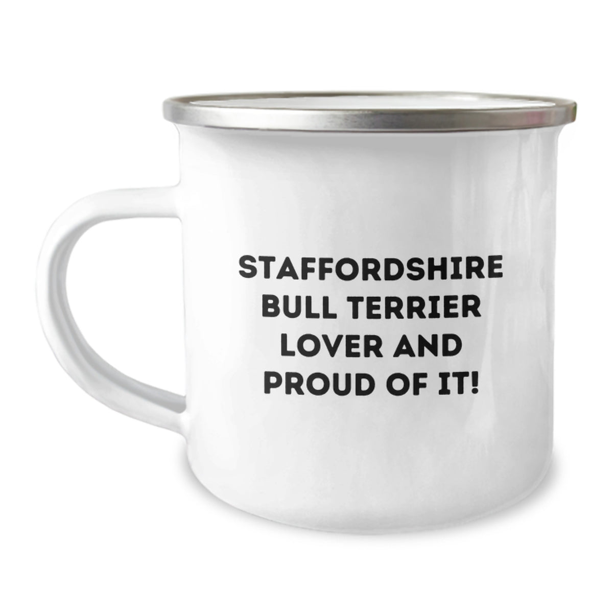 Staffordshire Bull Terrier Dog Lover Gifts from Friends, Funny Camping Mug for Birthday - Image 1