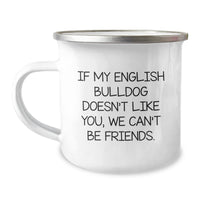 Load image into Gallery viewer, English Bulldog Gifts: Funny Camping Mugs for English Bulldog Lovers, Gifts from Friends for Birthday Celebrations - Image 1
