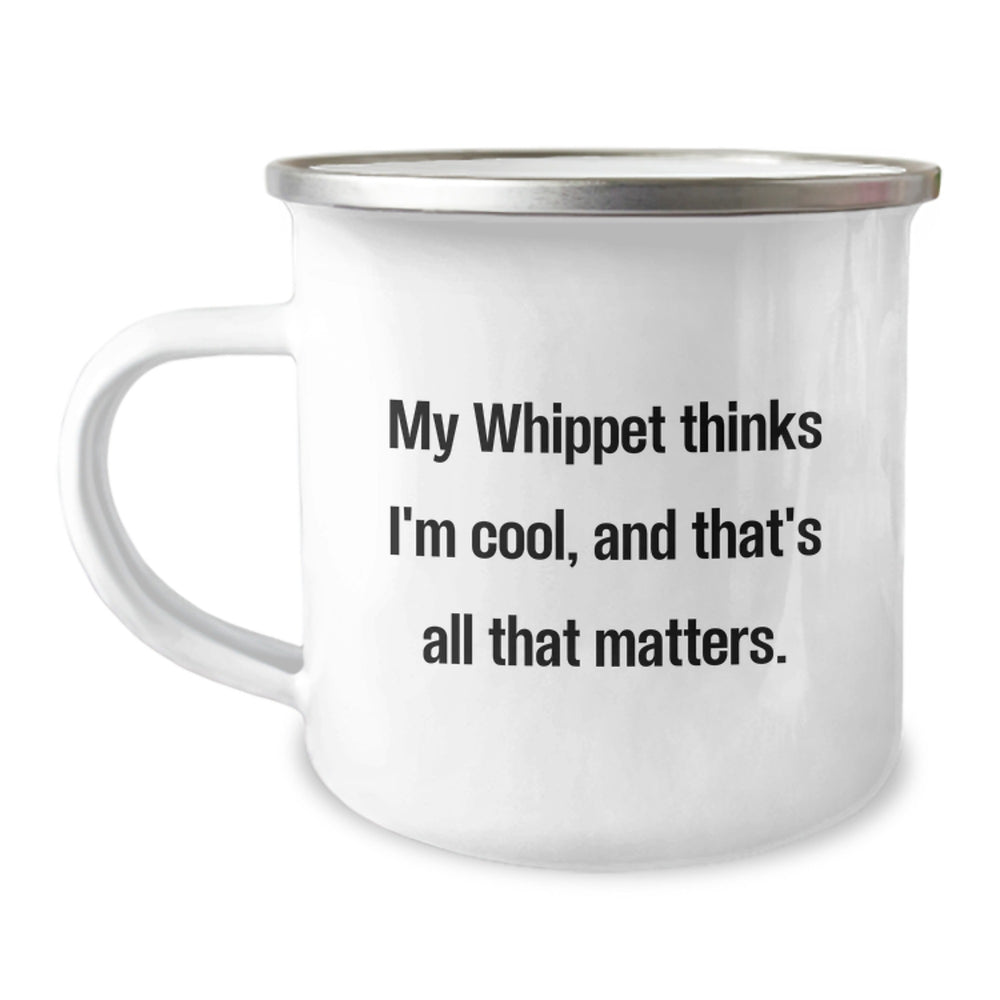 Whippet Dog Lover Gifts from Friends, Unique Birthday Unique Gifts for Whippet Dog Owners, Funny Camping Mug - Image 1