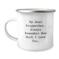 Load image into Gallery viewer, Funny Stepmother Gifts for Mom - My Dear Stepmother Always Remember How Much I Love You Christmas Mug, Perfect for Camping Trips and Coffee Lovers, Enamel Finish Stainless Steel - Image 1
