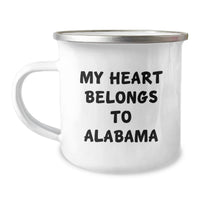 Load image into Gallery viewer, Funny Alabama Gifts, My Heart Belongs To Alabama Camping Mug for Alabama Men, Unique Birthday Unique Gifts from Friends to Family - Image 1