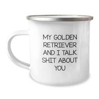 Load image into Gallery viewer, Funny Golden Retriever Dog Camping Mug Gifts for Men from Friends, Perfect for Christmas Unique - Image 1
