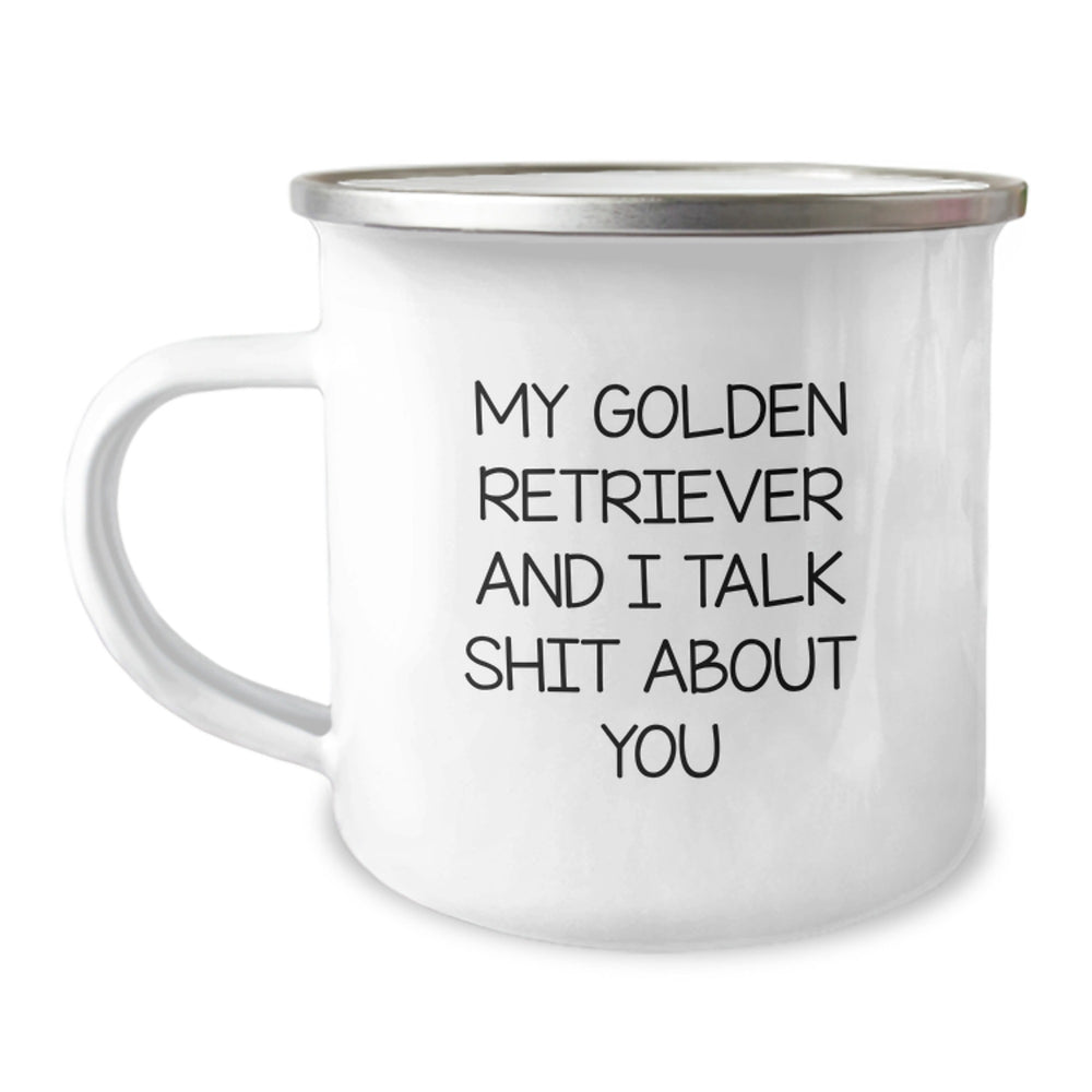 Funny Golden Retriever Dog Camping Mug Gifts for Men from Friends, Perfect for Christmas Unique - Image 1