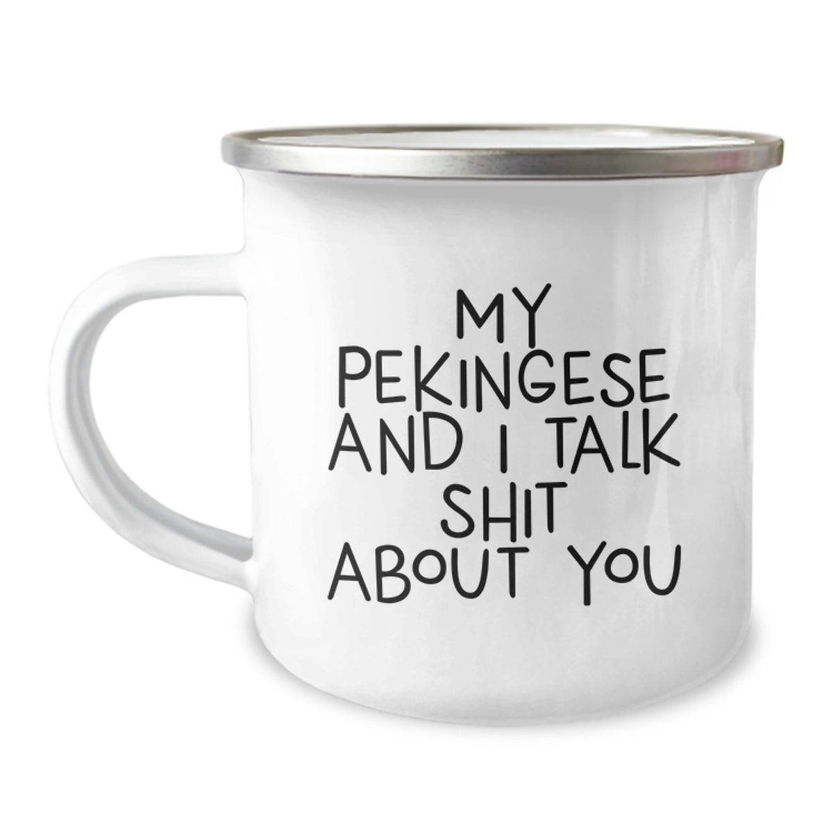 Funny Pekingese Dog Lover's Camping Mug Gifts from Friends for Pekingese Dog Owners on Christmas Morning - Image 1
