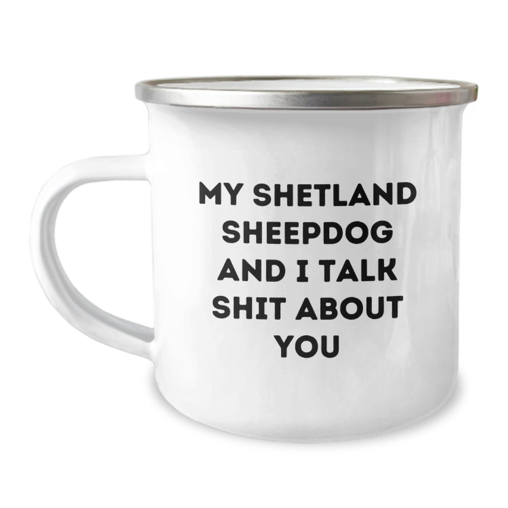 Funny Shetland Sheepdog Gifts for Christmas - Shetland Sheepdog Lover Camping Mug, Gifts from Friends and Family for Shetland Sheepdog Enthusiasts - Image 1