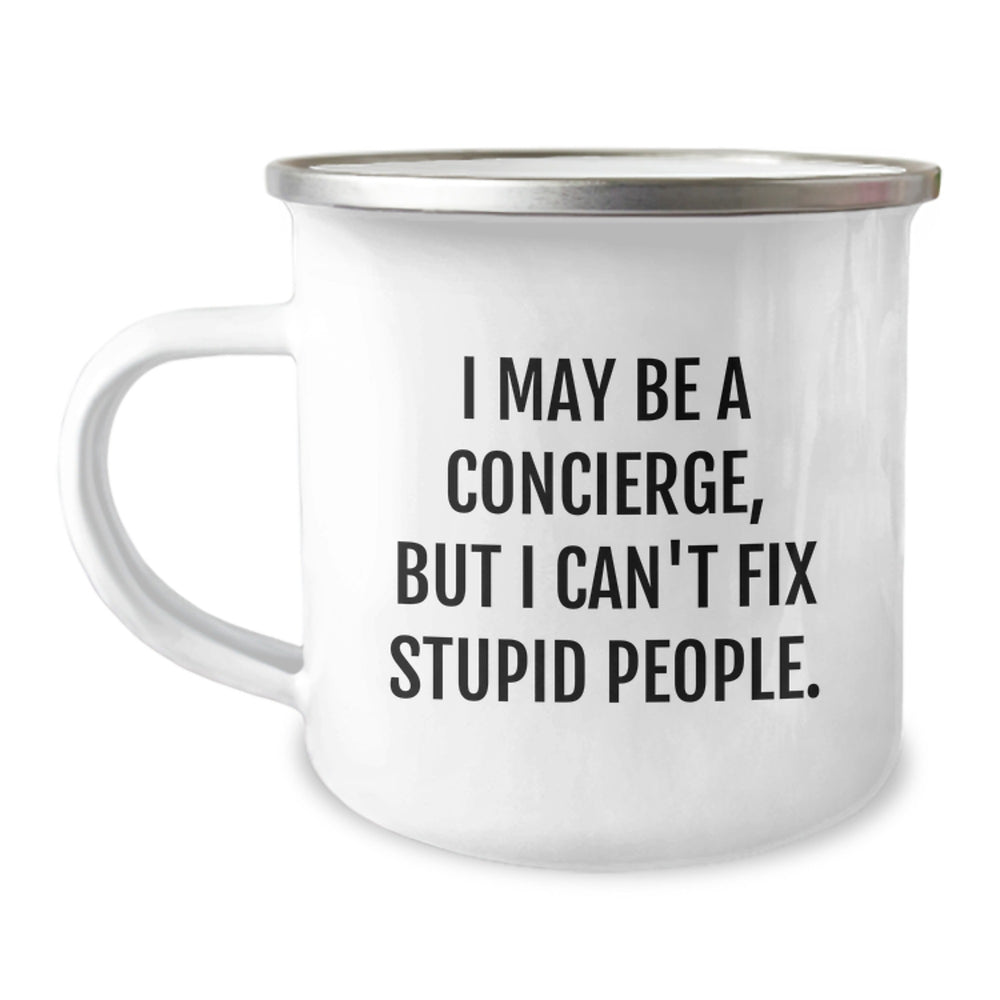 Funny Concierge Camping Mug Gifts from Friends for Concierge Enthusiasts, Christmas Unique Funny Mugs, Camping Gifts for Men - Image 1