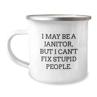 Load image into Gallery viewer, Funny Janitor Gifts, Inscription for Janitor Friends and Coworkers, Camping Mug for Christmas Unique Presents from Men - Image 1
