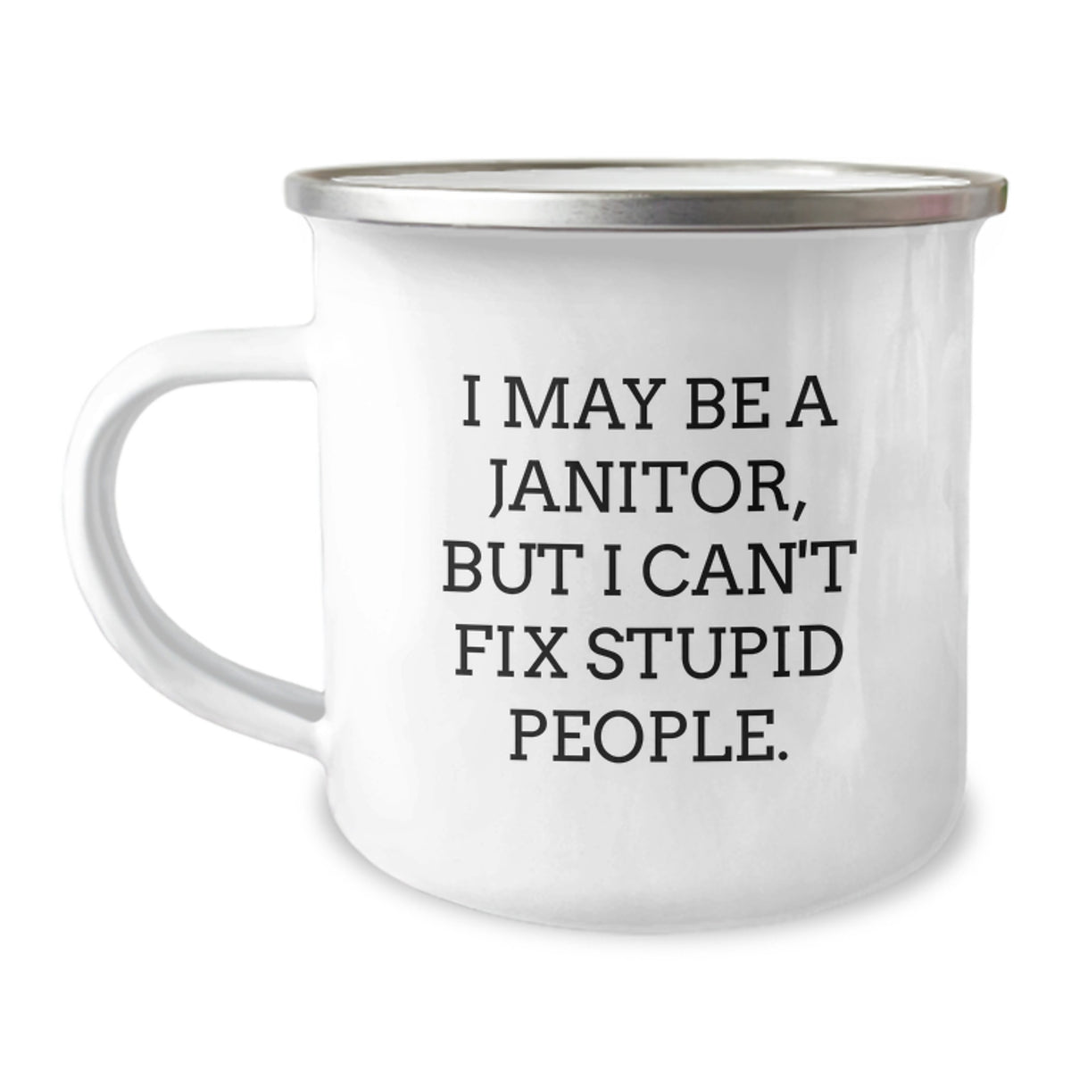 Funny Janitor Gifts, Inscription for Janitor Friends and Coworkers, Camping Mug for Christmas Unique Presents from Men - Image 1