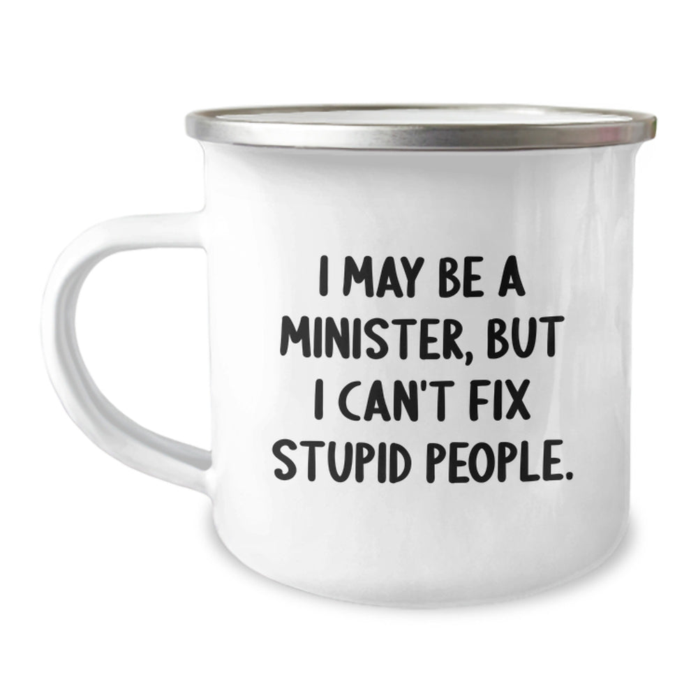 Funny Gifts from Men for Minister Christmas Unique Ideas Camping Mug - Image 1