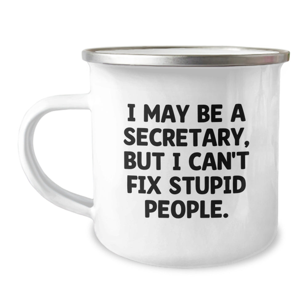 Funny Secretary Camping Mug Gifts from Friends to Secretary, Christmas Unique Gifts for Secretary Office Workers, Secretary Humor Mug - Image 1