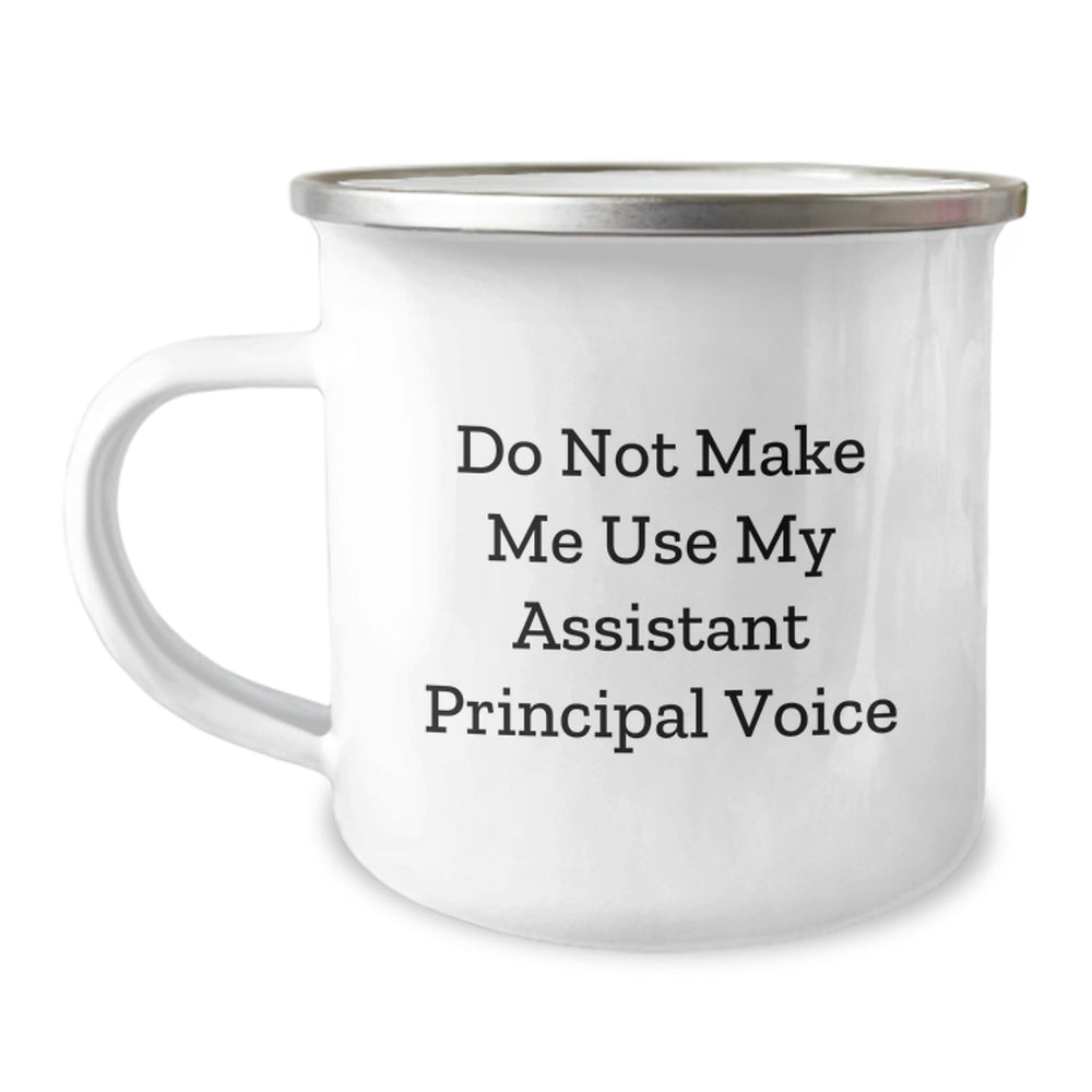 Funny Assistant Principal Gifts - 'Do Not Make Me Use My Assistant Principal Voice' Camping Mug for Birthday - Gifts from Friends to Assistant Principals - Image 1